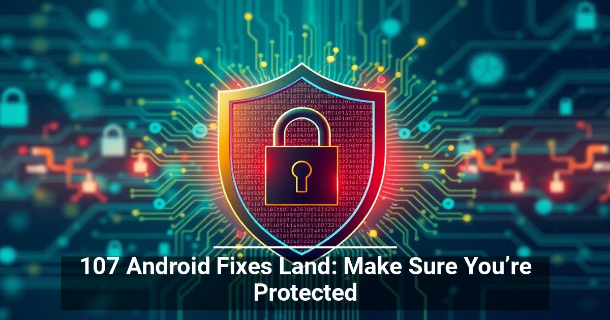 107 Android Fixes Land: Make Sure You&rsquo;re Protected