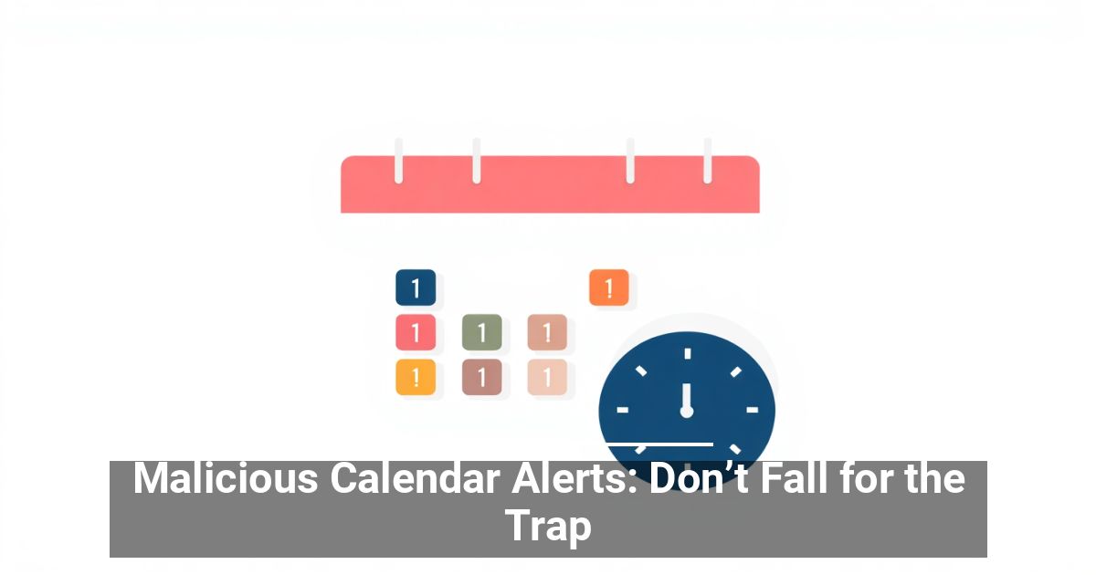 Malicious Calendar Alerts: Don&rsquo;t Fall for the Trap