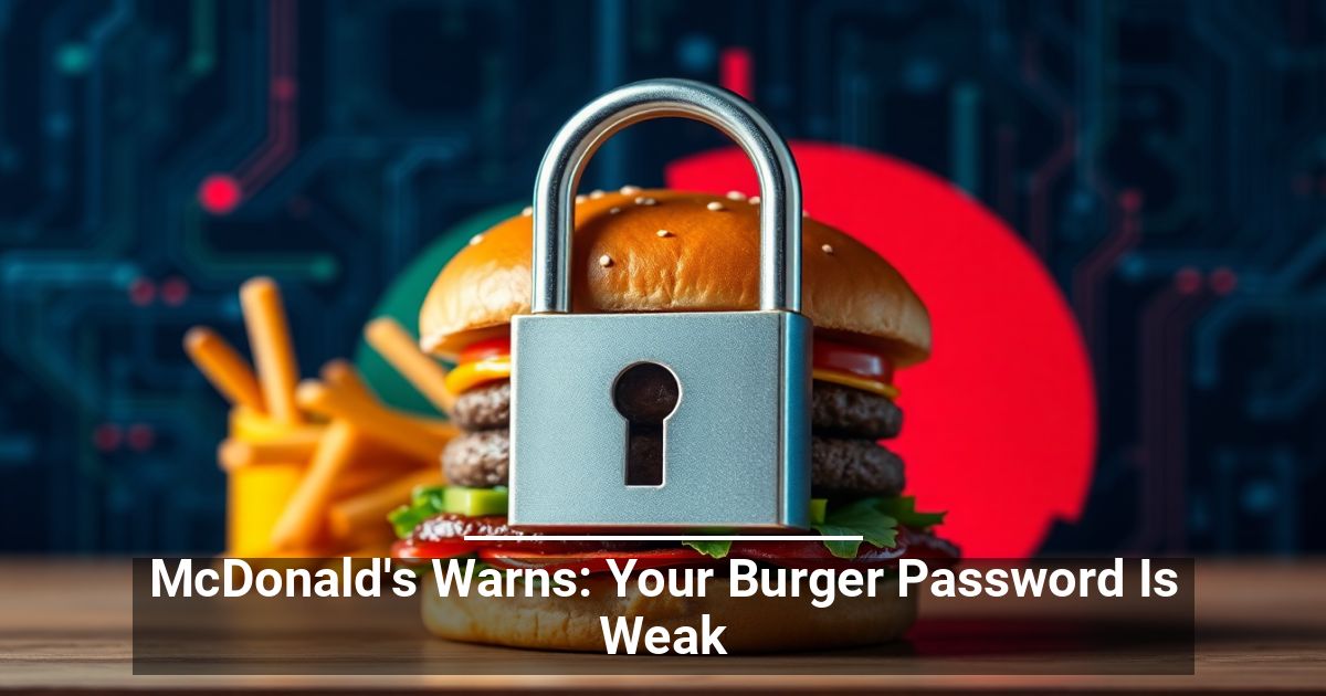 McDonald&rsquo;s Warns: Your Burger Password Is Weak